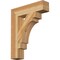 Ekena Millwork Merced Block Rough Sawn Bracket, Western Red Cedar, 4"W x 18"D x 22"H BKT04X18X22MRC05RWR - alternate 1